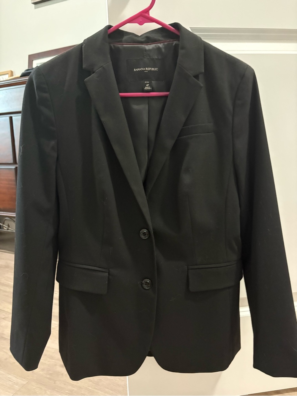 Banana Republic Women's Black Two-Button Tailored Blazer